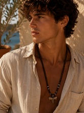 Load image into Gallery viewer, Turquoise Shell and Tooth Necklace