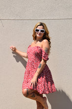 Load image into Gallery viewer, Woven Red Floral Dress