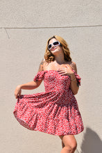 Load image into Gallery viewer, Woven Red Floral Dress