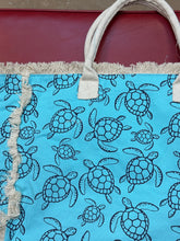 Load image into Gallery viewer, Blue Turtle Beach Bag