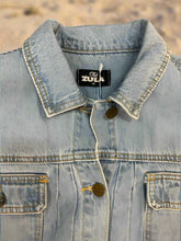 Load image into Gallery viewer, Draw String Cropped Denim Jacket