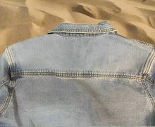 Load image into Gallery viewer, Draw String Cropped Denim Jacket