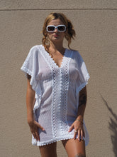 Load image into Gallery viewer, Seaspice White Crochet Coverup Dress