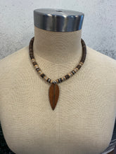 Load image into Gallery viewer, Coco Bead Wood Surfboard Necklace