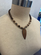 Load image into Gallery viewer, Coco Bead Wood Surfboard Necklace