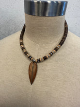 Load image into Gallery viewer, Coco Bead Wood Surfboard Necklace