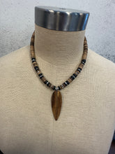 Load image into Gallery viewer, Coco Bead Wood Surfboard Necklace
