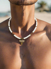 Load image into Gallery viewer, Beaded Shell Sharks Tooth Necklace