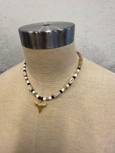 Load image into Gallery viewer, Beaded Shell Sharks Tooth Necklace