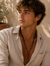 Load image into Gallery viewer, Coco Bead Wood Surfboard Necklace
