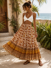 Load image into Gallery viewer, Tangerine Sun Maxi Skirt

