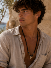 Load image into Gallery viewer, Turquoise Shell and Tooth Necklace
