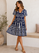 Load image into Gallery viewer, Santorini Breeze Mini Dress
