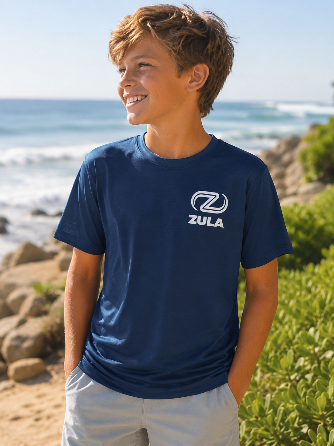 Kid's Zula SPF 50 Swim Short Sleeve Shirt – Zula Surf