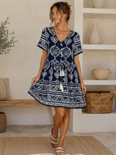 Load image into Gallery viewer, Santorini Breeze Mini Dress
