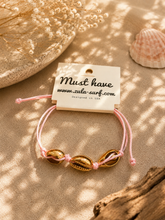 Load image into Gallery viewer, Gold Cowrie Shell Bracelet
