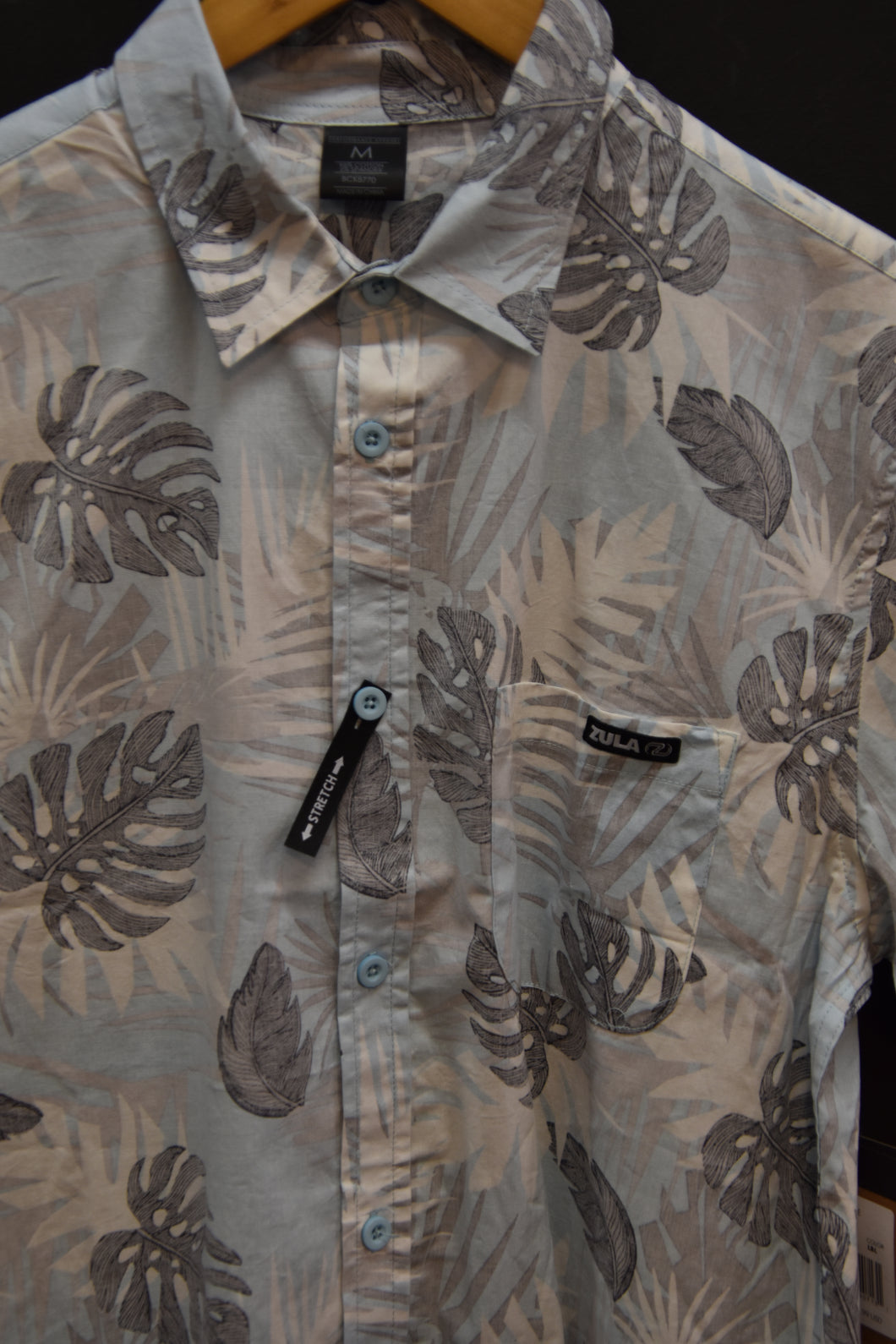 Zula Palm Tree Button Up