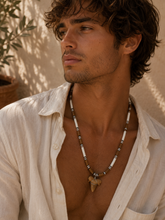 Load image into Gallery viewer, Turquoise Shell and Tooth Necklace

