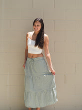 Load image into Gallery viewer, Solid Stretch Ribbed Tank Top with Crossed Back
