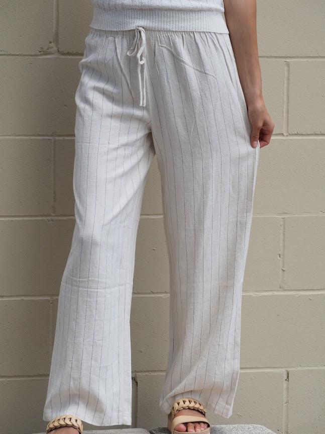 Pinstripe Linen Pants