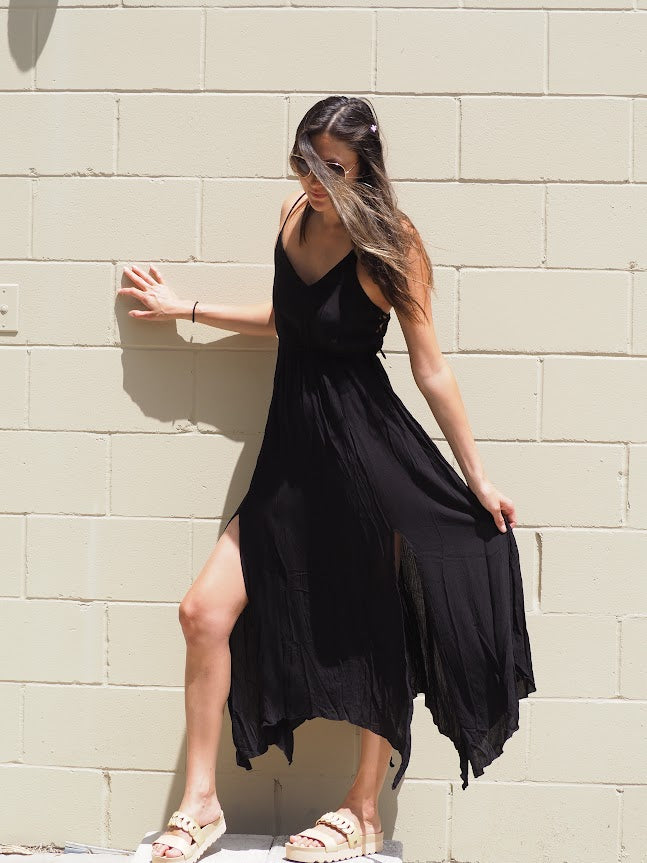 V-Neck Shark Bite Dress