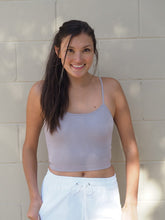 Load image into Gallery viewer, Solid Stretch Ribbed Tank Top with Crossed Back
